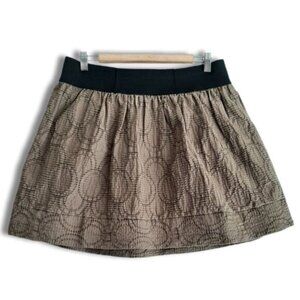 SIMPLY VERA Wang Cotton Blend Pull-On Tonal Textural Pattern Mini Skirt Sz M